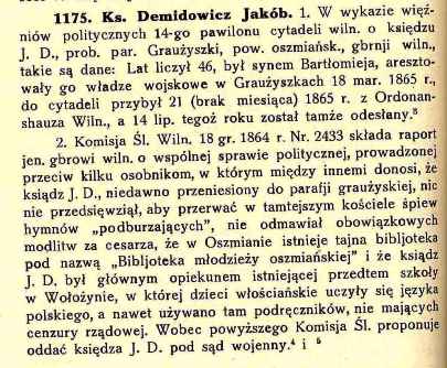 dane o ks. demidowicz genealogia kresy oszmiański