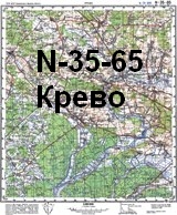 mapa sztabowa Krewo genealogia kresy oszmiański