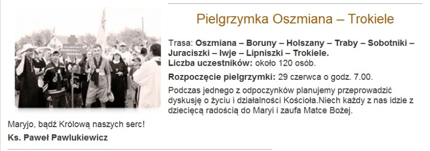 wycinek ze Słowa Życia gazety diecezji grodzieńskiej genealogia kresy oszmiański